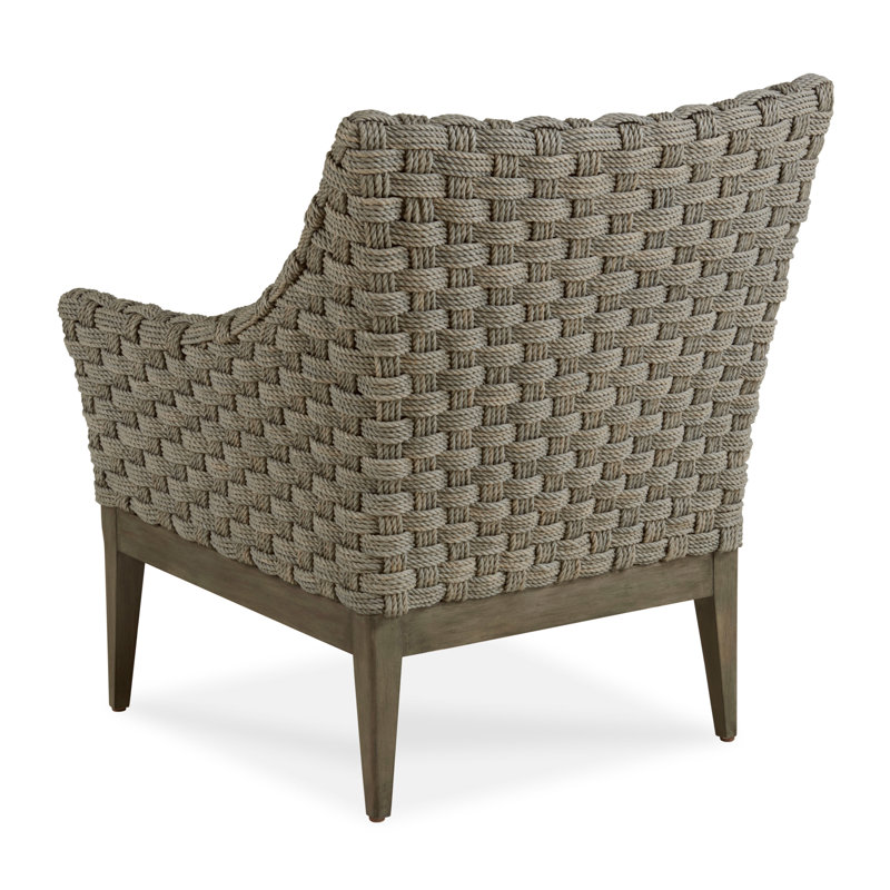 Flax Linen and Grey Beech Wood 32.5'' Lounge Chair