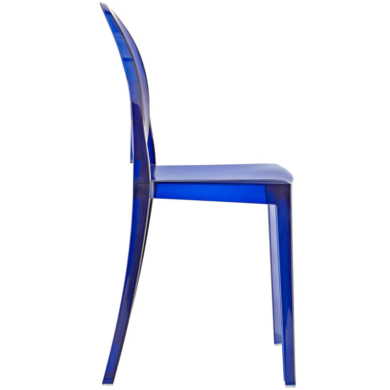 Ethereal Casper Blue Metal Side Chair