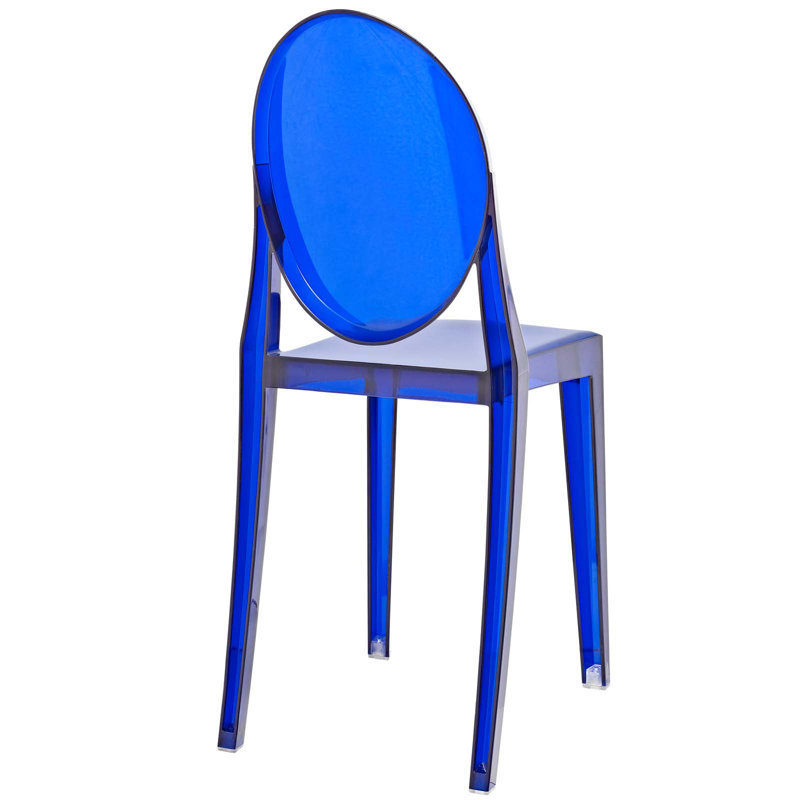 Ethereal Casper Blue Metal Side Chair