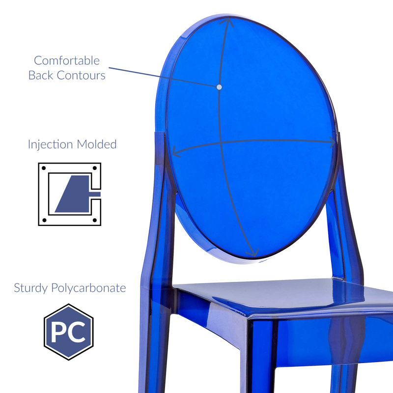 Ethereal Casper Blue Metal Side Chair