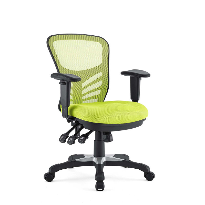Green Mesh and Fabric Adjustable Task Office Chair
