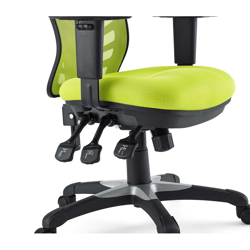 Green Mesh and Fabric Adjustable Task Office Chair