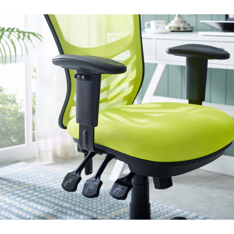Green Mesh and Fabric Adjustable Task Office Chair