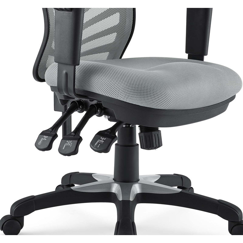 ErgoFlex Gray Mesh & Vinyl Adjustable Office Chair with Swivel