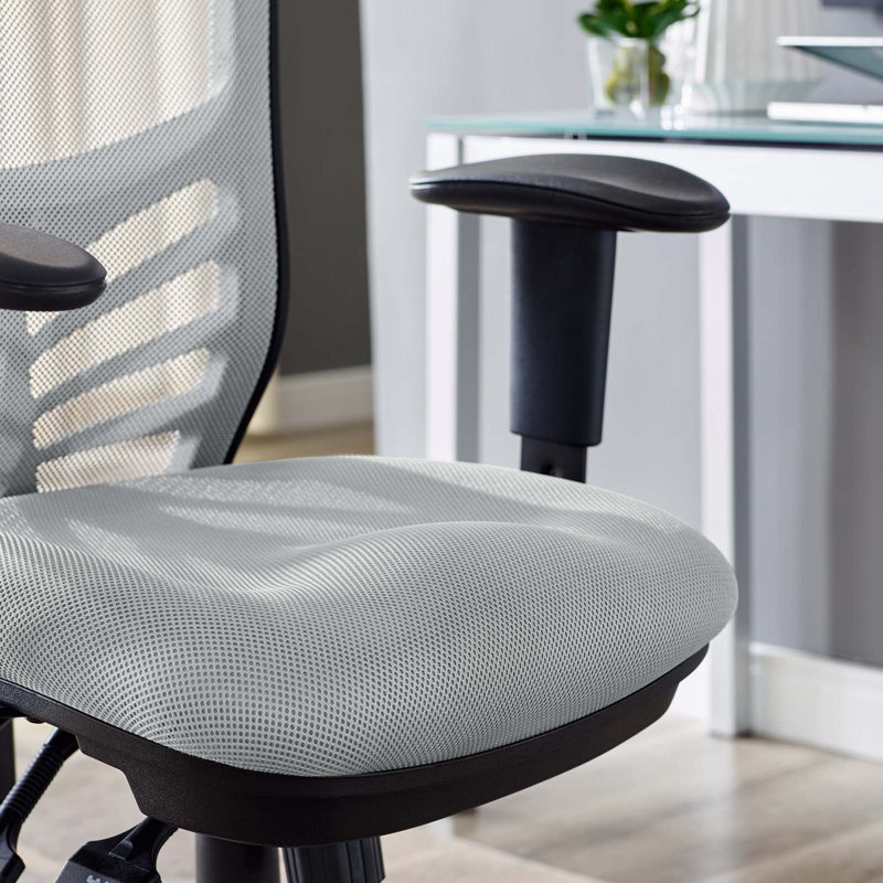 ErgoFlex Gray Mesh & Vinyl Adjustable Office Chair with Swivel