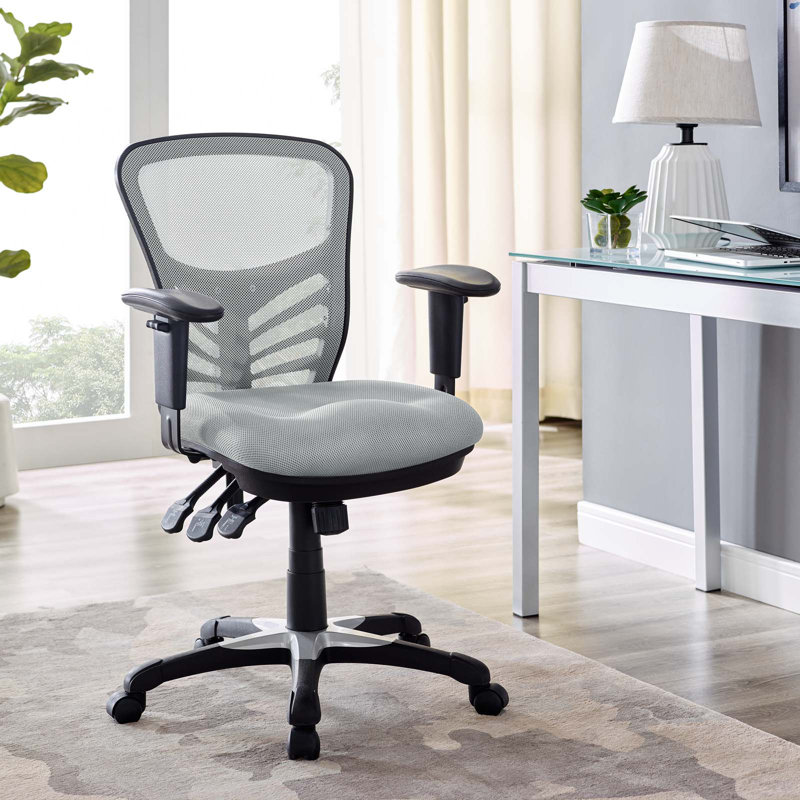ErgoFlex Gray Mesh & Vinyl Adjustable Office Chair with Swivel