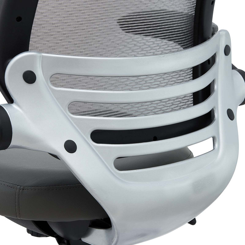 Edge Adjustable Swivel Drafting Chair with Mesh Back in Gray
