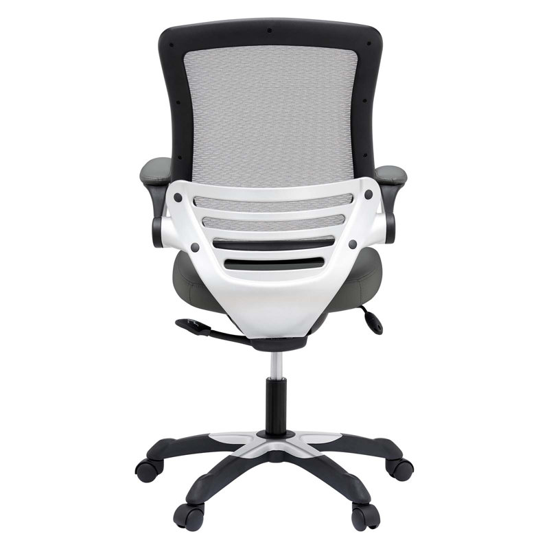 Edge Modern Gray Mesh and Leatherette Adjustable Office Chair