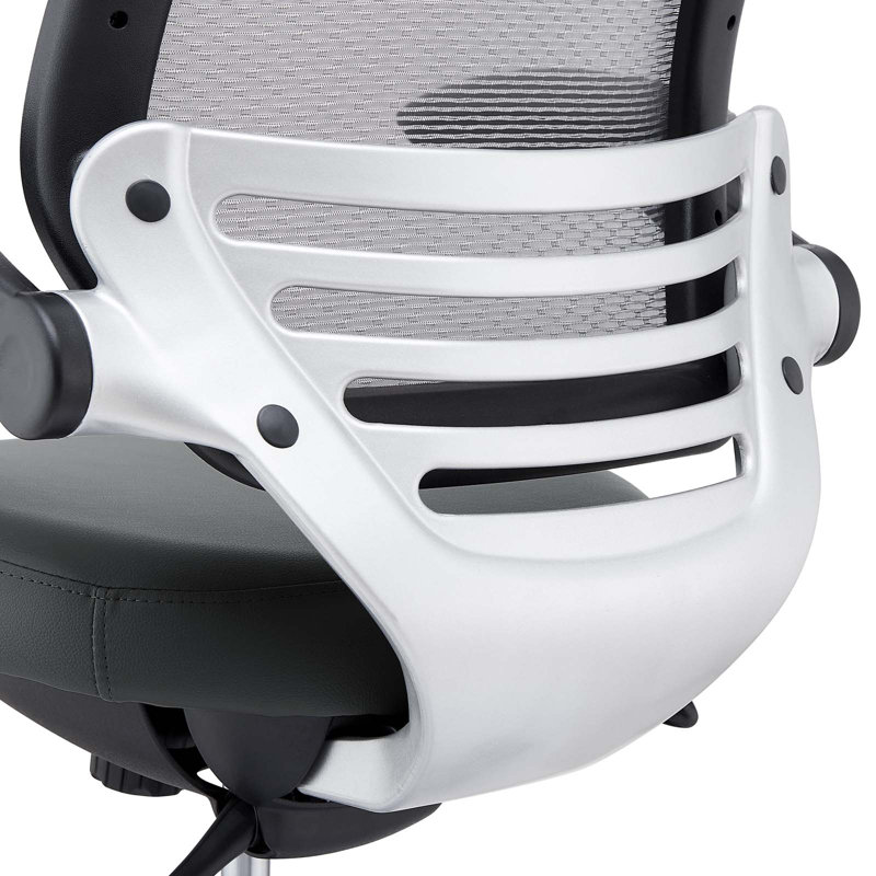 Edge Modern Gray Mesh and Leatherette Adjustable Office Chair
