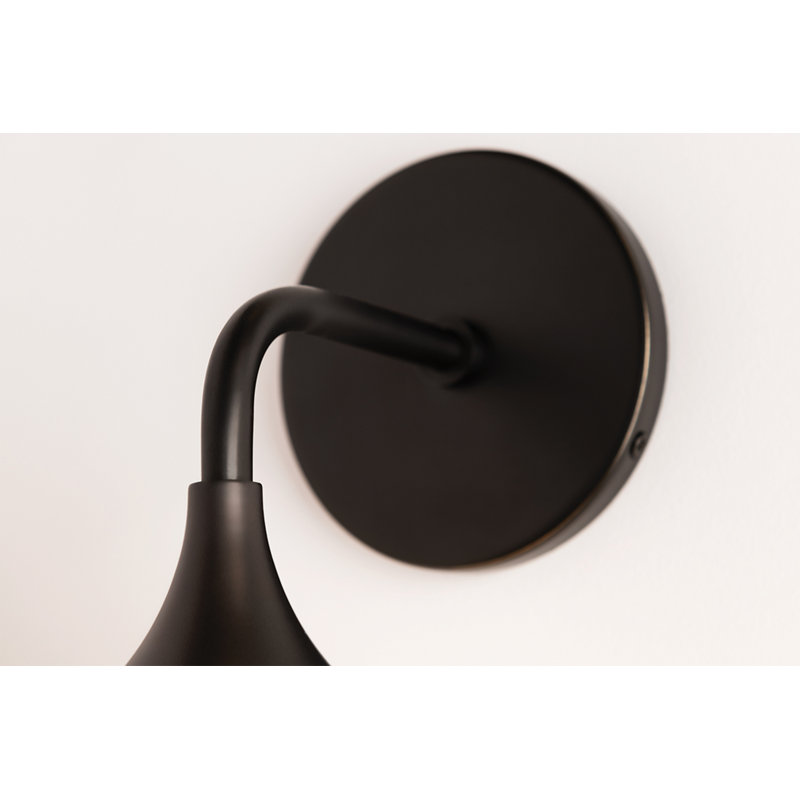 Bronze and Opal White Glass Dimmable Wall Sconce