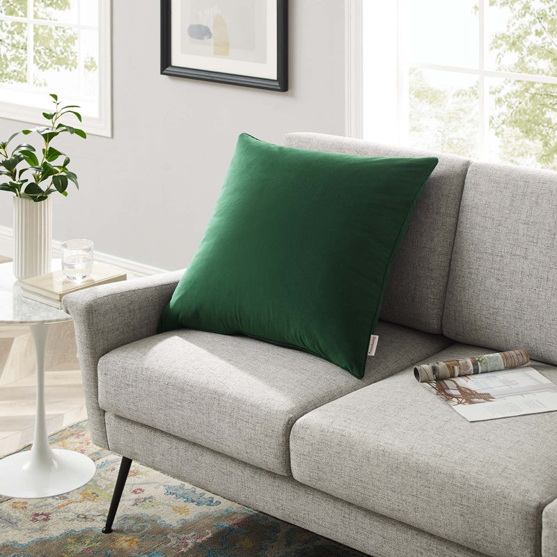 Blossom 24" Square Performance Velvet Throw Pillow