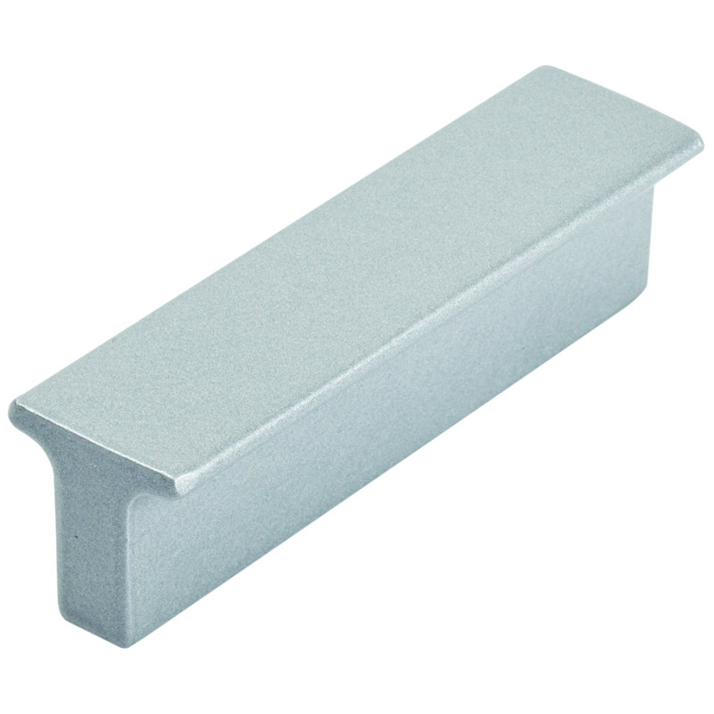 Matte Chrome Modern Bar Pull with Mounting Hardware