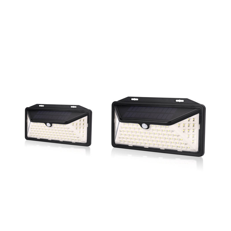 Black Solar LED Motion Sensing Wall Light (2 Pack)