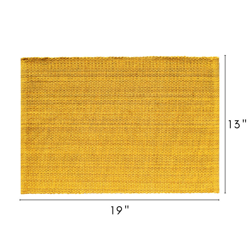 Dijon Cotton Handwoven Rectangle Placemats Set of 4