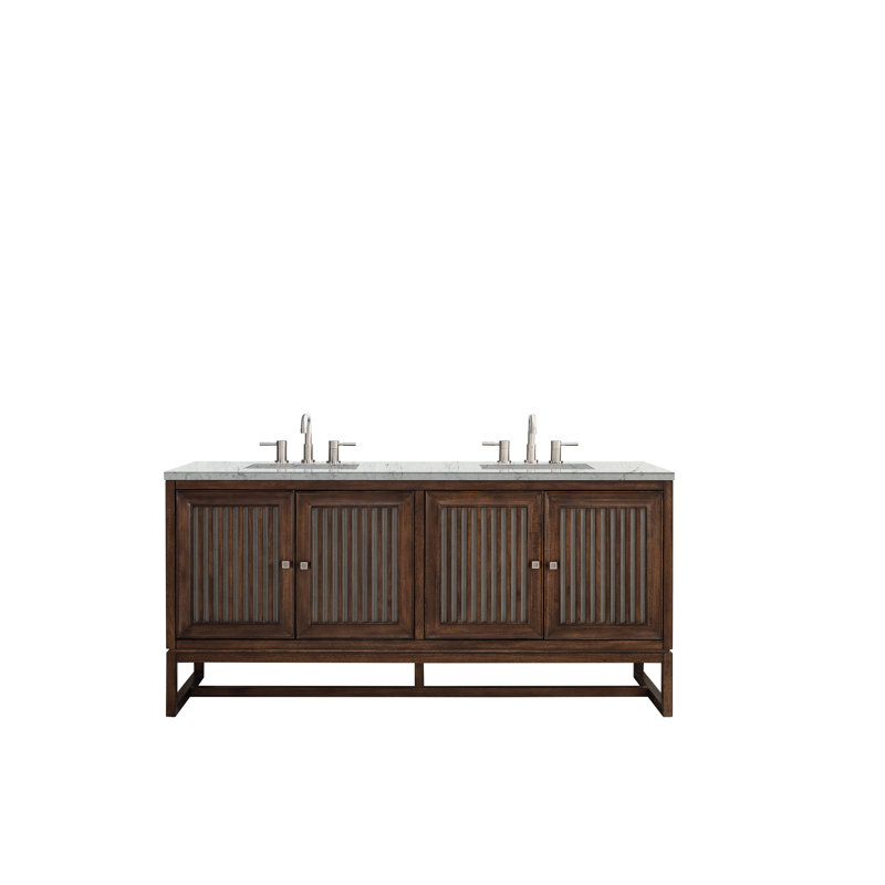 Athens 72" Double Vanity in Glossy White Plywood