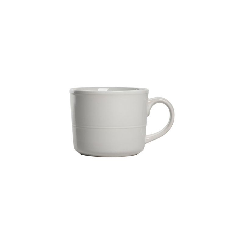 White Ceramic Double Line 3.75"/12 oz Mug Set of 6