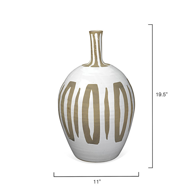 Handcrafted Ceramic Bud Table Vase in Natural Tone