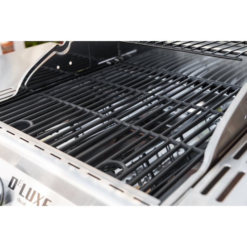 Nexgrill Deluxe Black 2-Burner Propane Gas Grill with Foldable Shelves