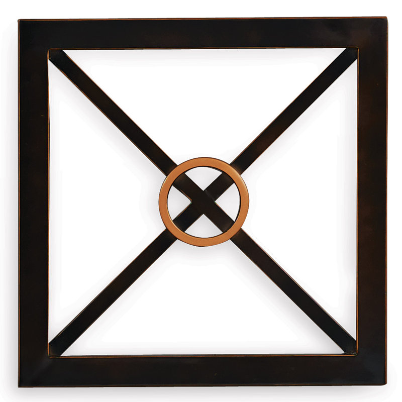 Drake 19'' Square Abstract Metal Wall Art with Antiqued Bronze Finish