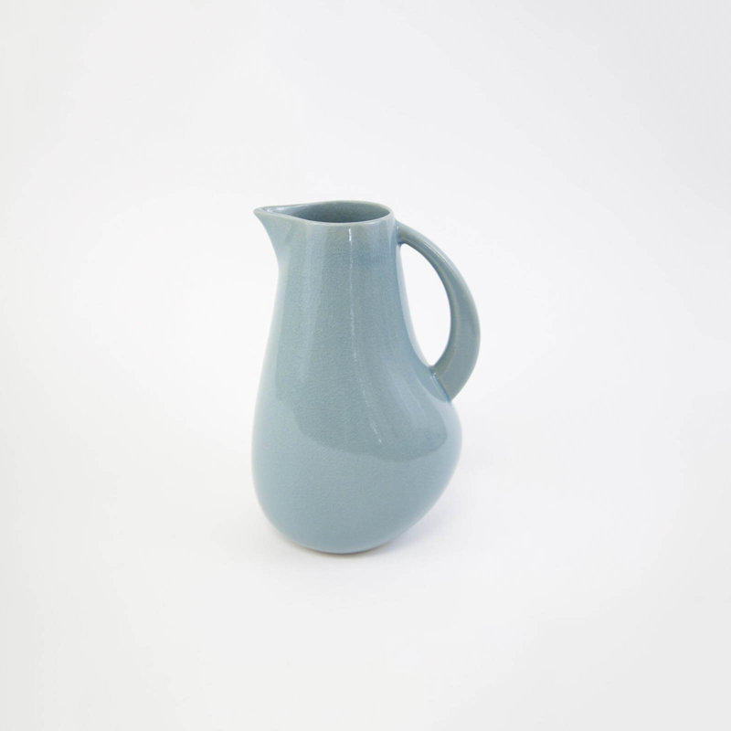 Pale Jade 72oz Stoneware Pitcher with Tapered Handle