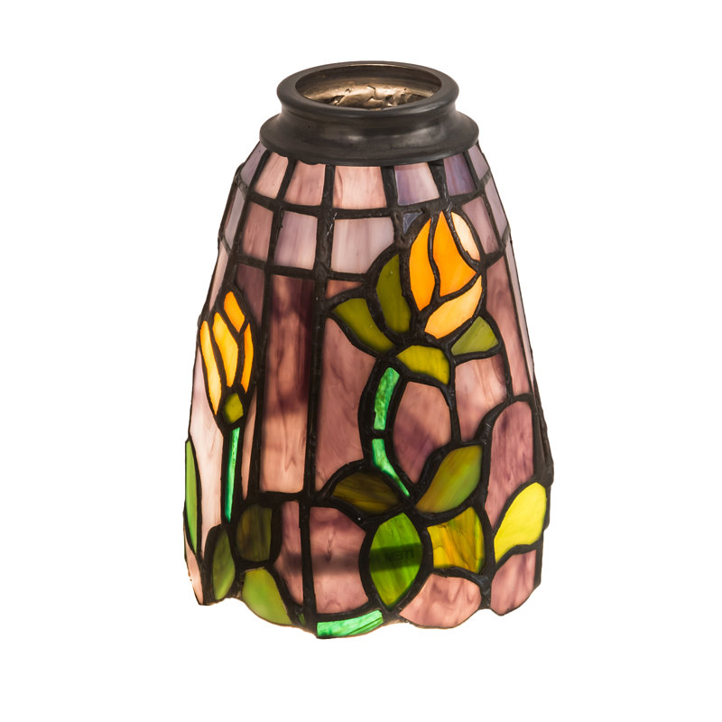Multicolor Stained Glass Tiffany Fan Light Shade