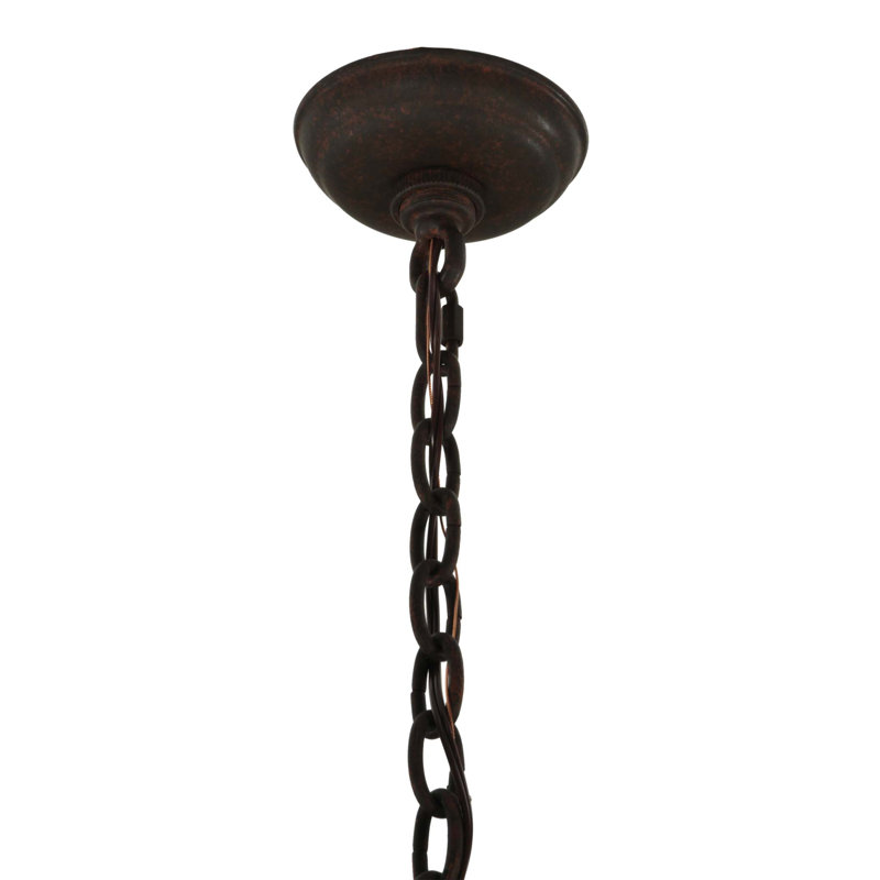 Tuscan Vineyard Elegance 6-Light Wine Bottle Chandelier with Grape Leaf Accents