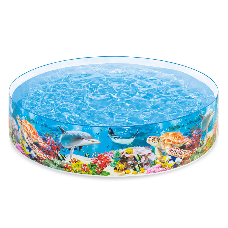 Deep Sea Blue 8' Round Above Ground Kiddie Pool