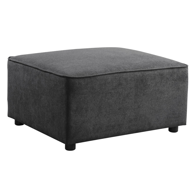 Silvester 29'' Soft Gray Fabric Modular Ottoman