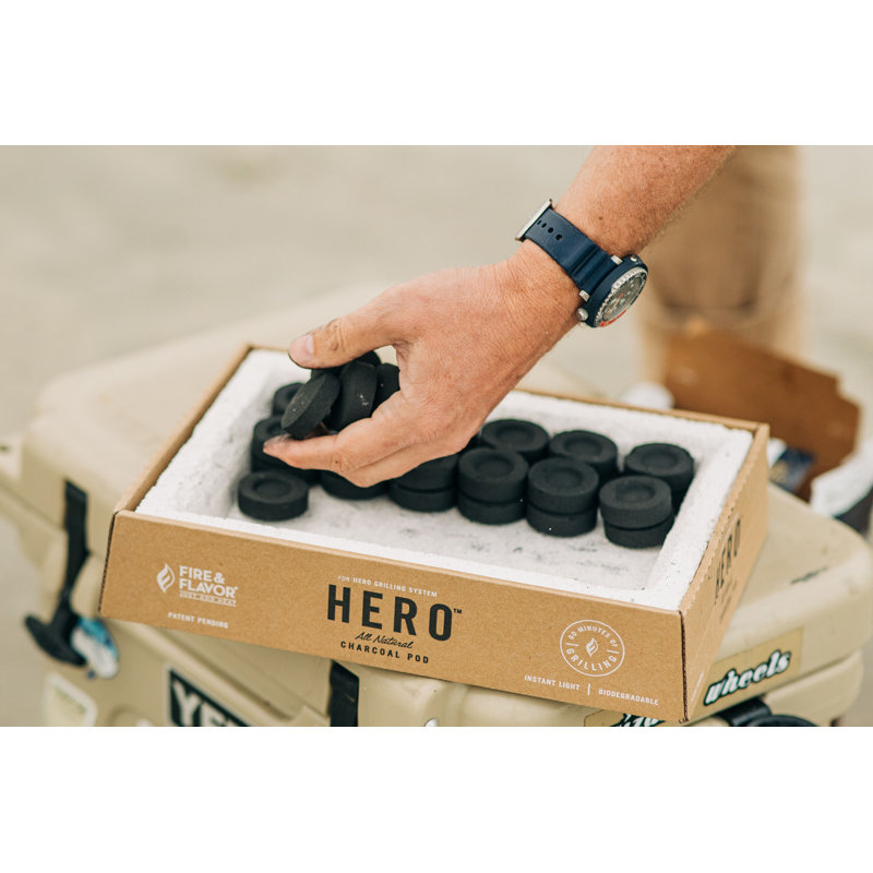 Eco-Friendly HERO Bamboo Charcoal Briquets 8-Pack