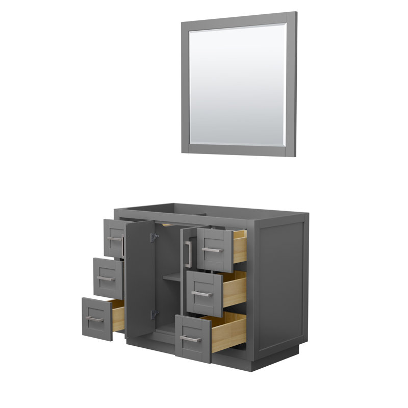 Miranda Dark Gray 41" European Shaker Single Vanity with Mirror