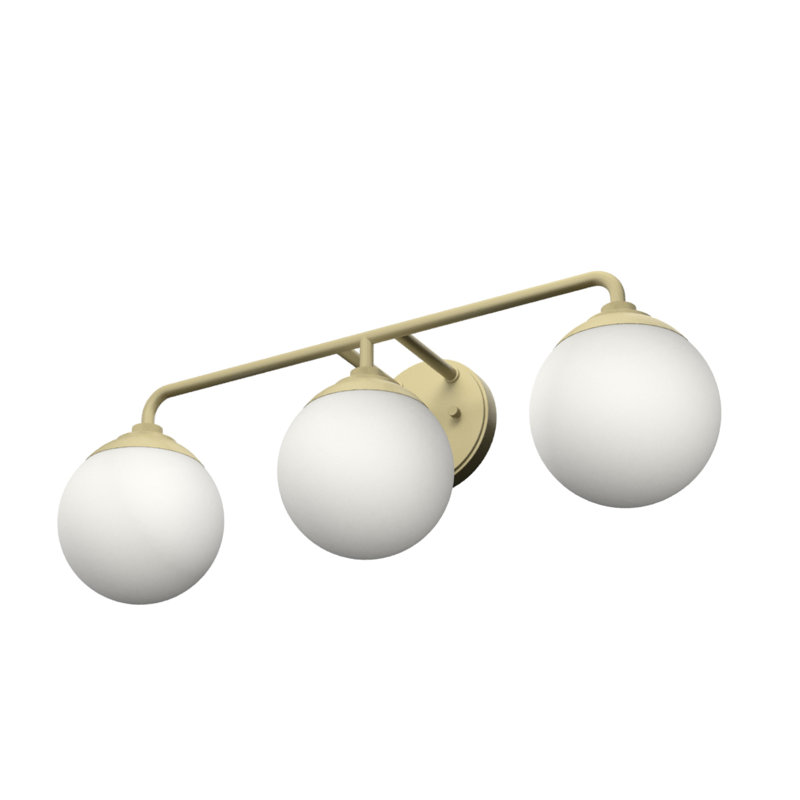 Hepburn Modern Brass 3-Light Vanity Wall Sconce
