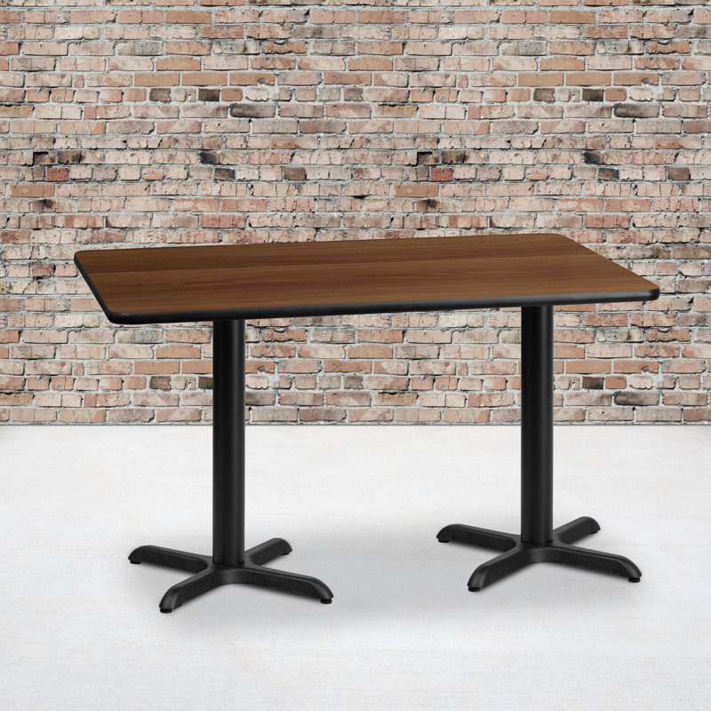 Contemporary 60'' Rectangular Walnut Laminate Dining Table