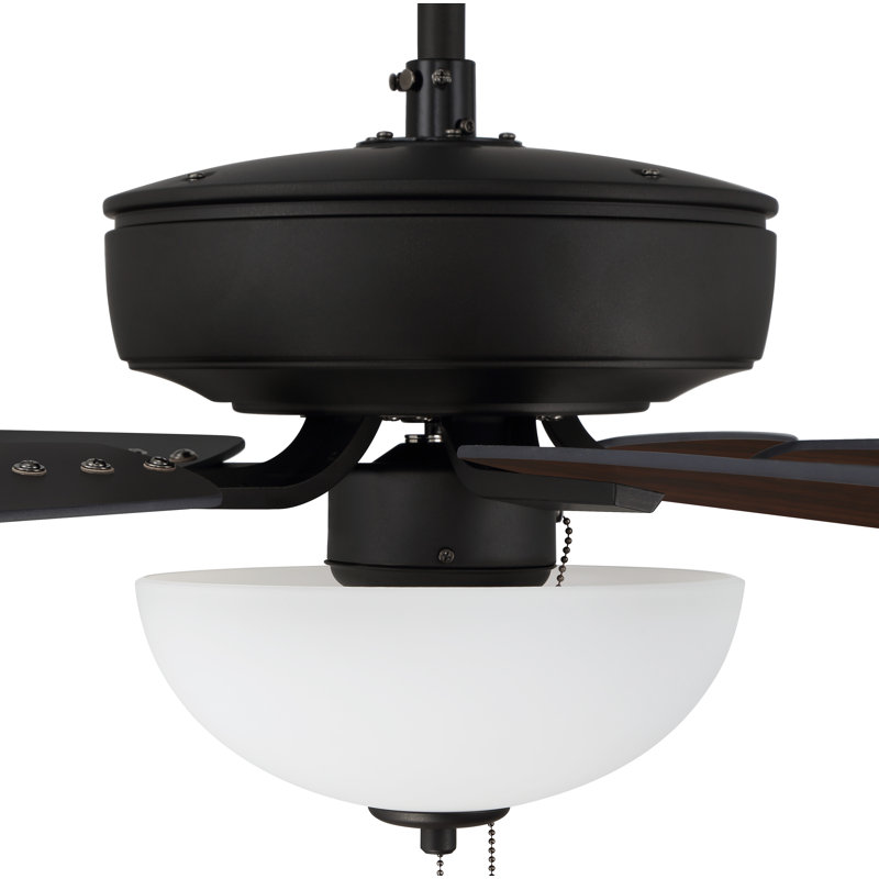 Espresso 52'' Ceiling Fan with Reversible MDF Blades and LED Light