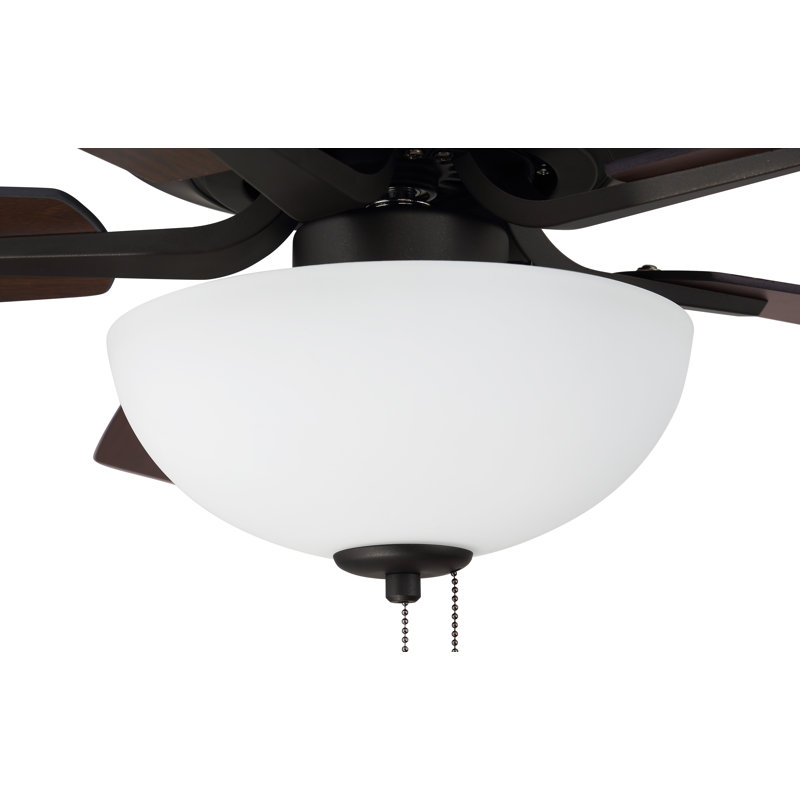 Espresso 52'' Ceiling Fan with Reversible MDF Blades and LED Light