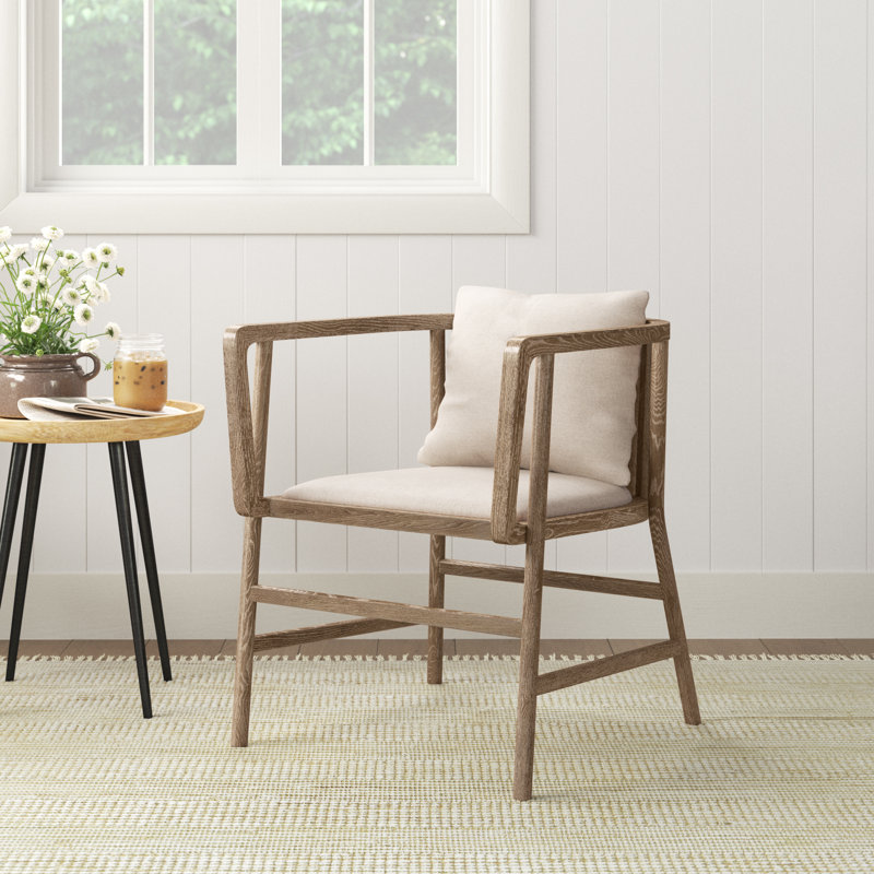 Grayson Handcrafted Gray Wood Accent Chair