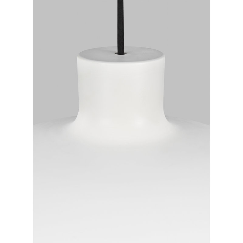 Urban Matte White 16" Drum LED Pendant Light