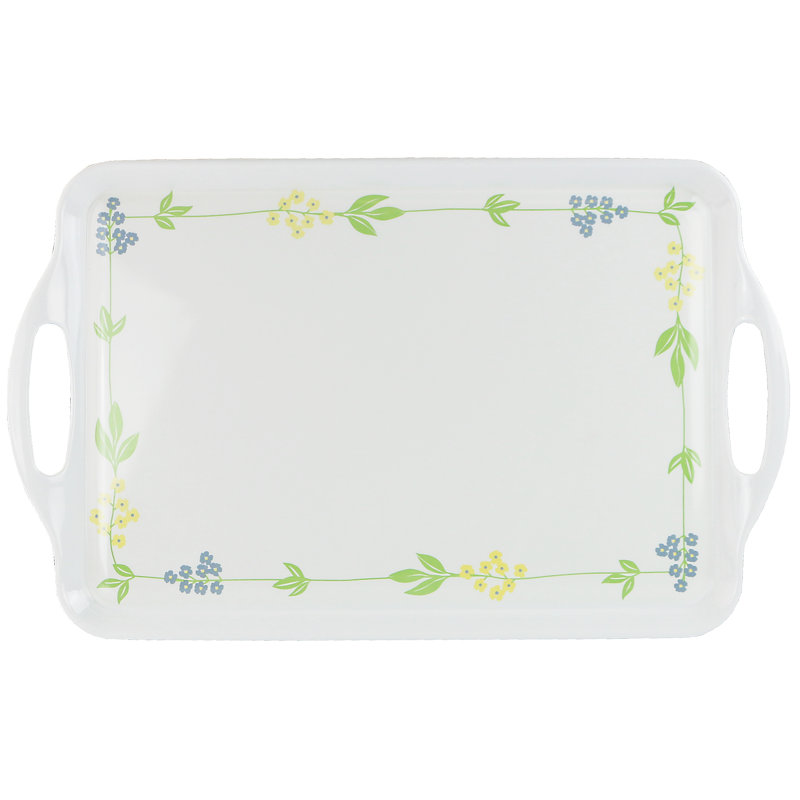 Secret Garden Blue & Gold Melamine Serving Tray