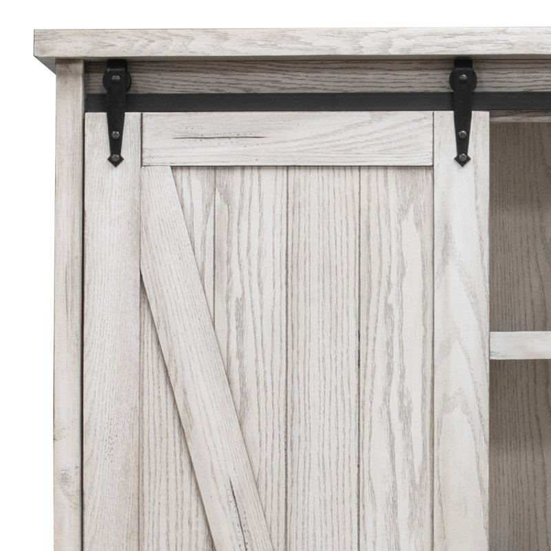 Avondale Farmhouse 48" White Adjustable Door Bookcase