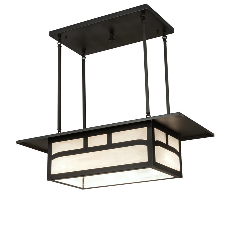 Brown Glass 30" Indoor/Outdoor Island Chandelier