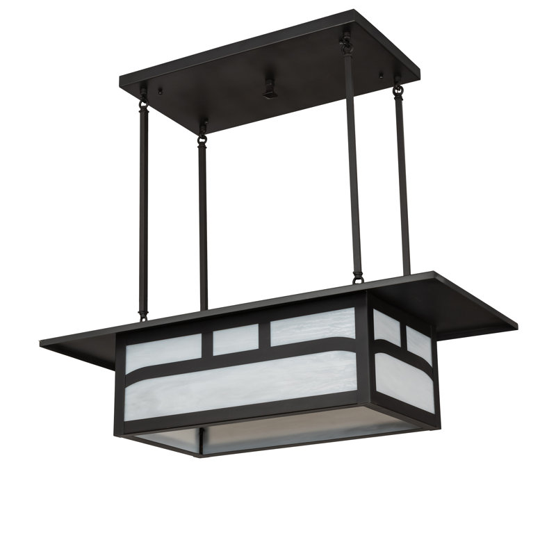 Brown Glass 30" Indoor/Outdoor Island Chandelier
