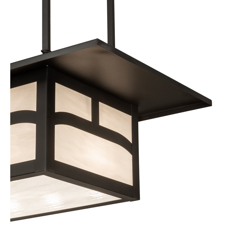 Brown Glass 30" Indoor/Outdoor Island Chandelier