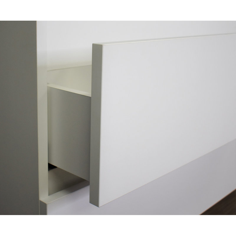 Salt 48" White Wall-Mounted Double Vanity with Acrylic Top