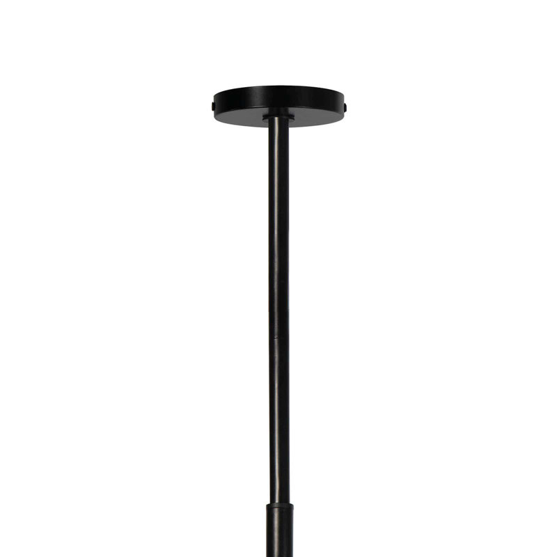 Sleek Black Glass Cone Outdoor Pendant Light