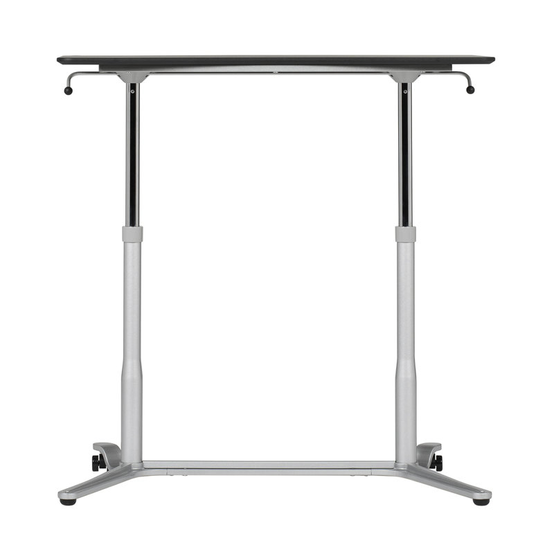 Sierra 42" Black and Silver Adjustable Metal Standing Desk
