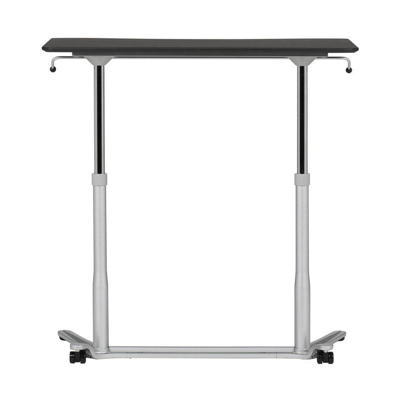 Sierra 42" Black and Silver Adjustable Metal Standing Desk
