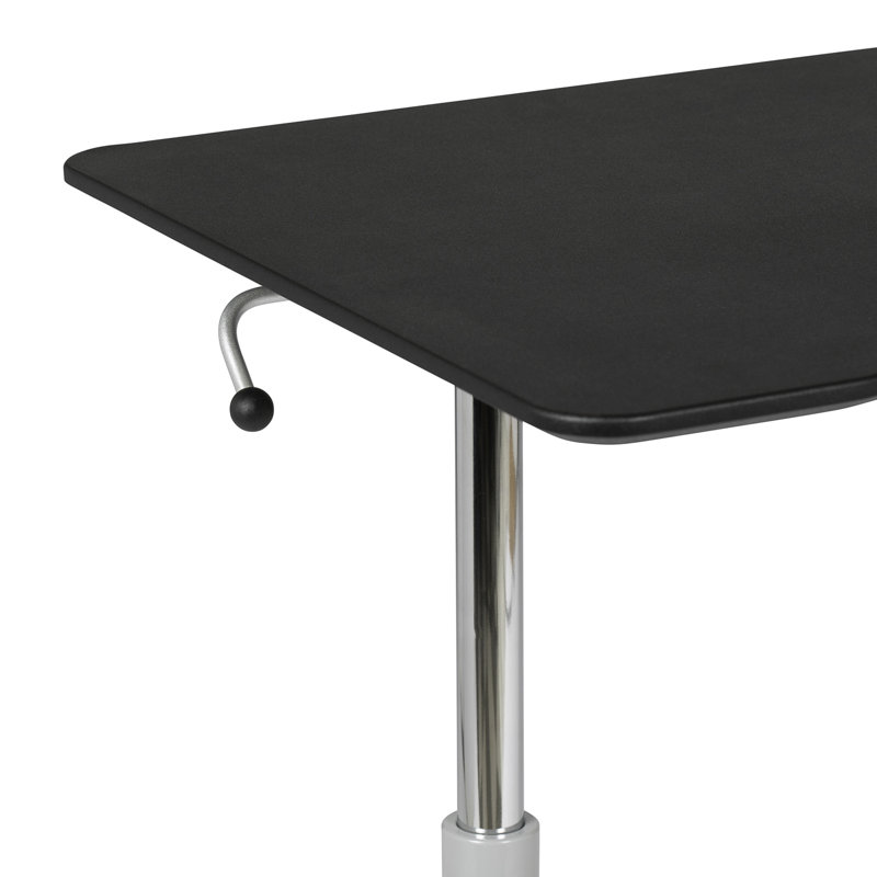 Sierra 42" Black and Silver Adjustable Metal Standing Desk