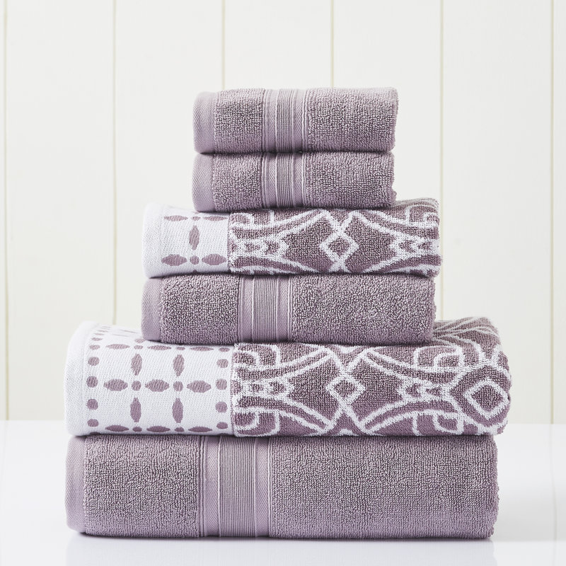 Orchid Cotton 6-Piece Hand and Washcloth Set