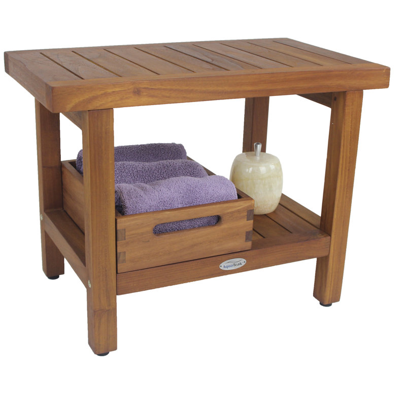 Small Teak Wood Bathroom Shower Tray