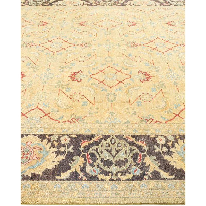 Hand-Knotted Multicolor Wool Floral 9' x 12' Area Rug