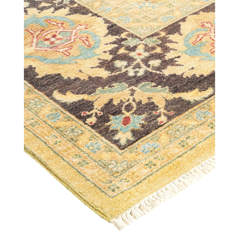 Hand-Knotted Multicolor Wool Floral 9' x 12' Area Rug